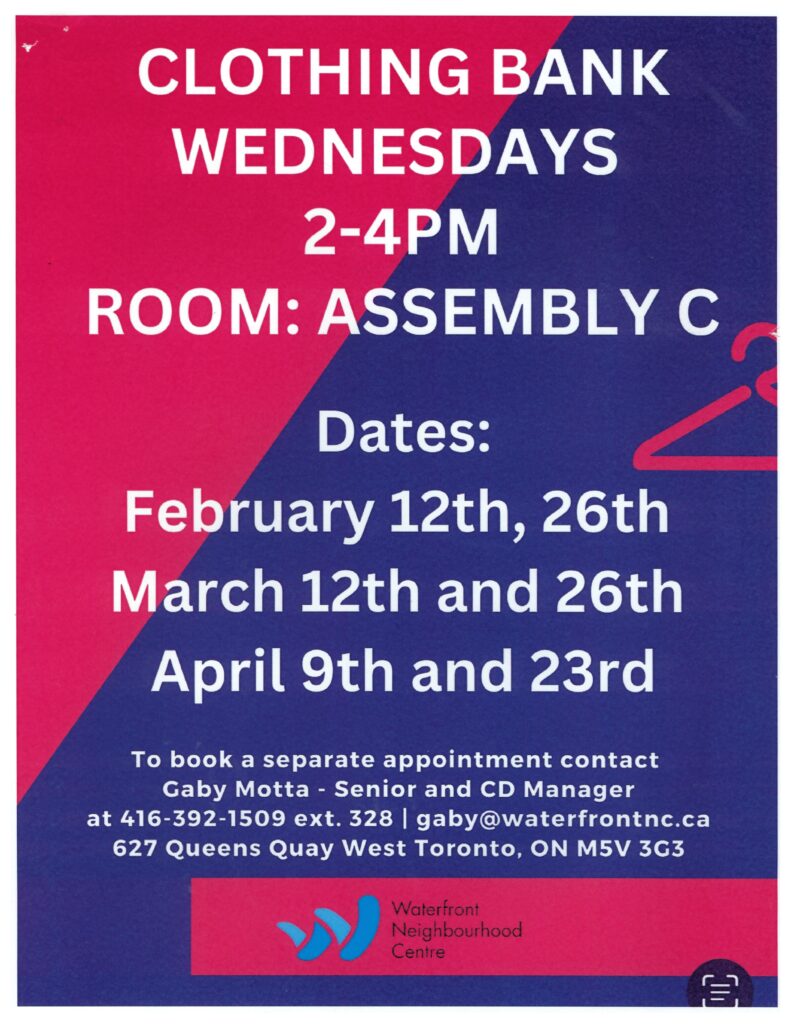 WNC Clothing Bank Flyer - Waterfront Neighbourhood Centre