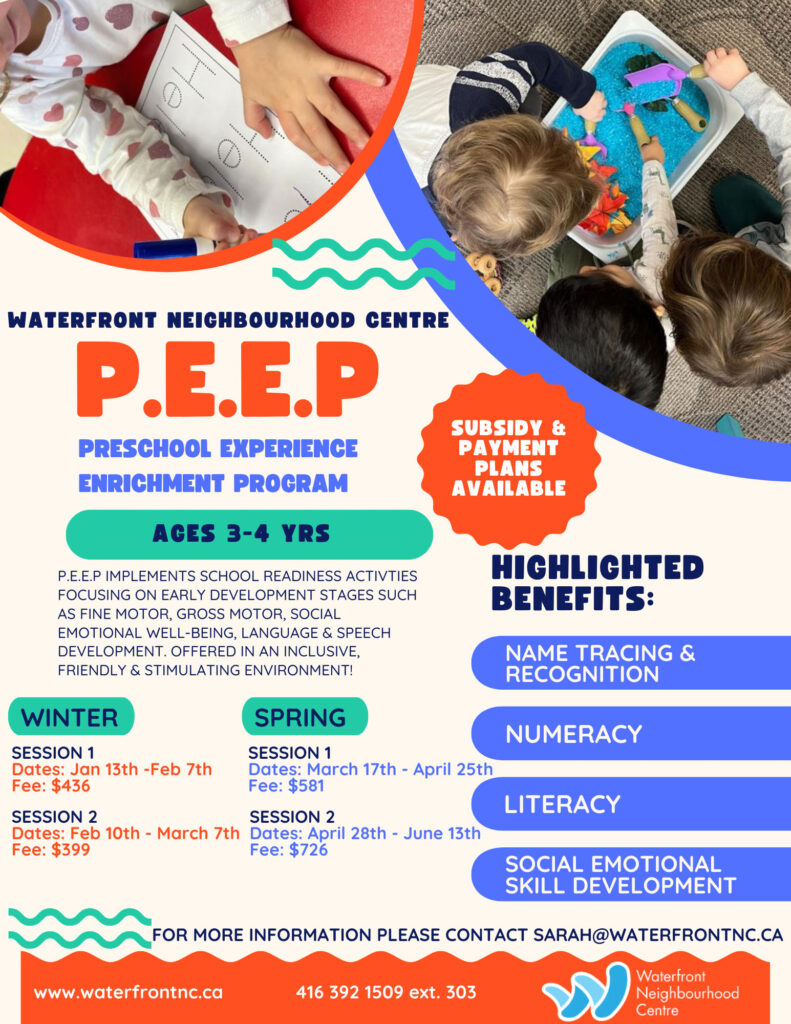 P.E.E.P. Preschool Experience Enrichment Program Poster